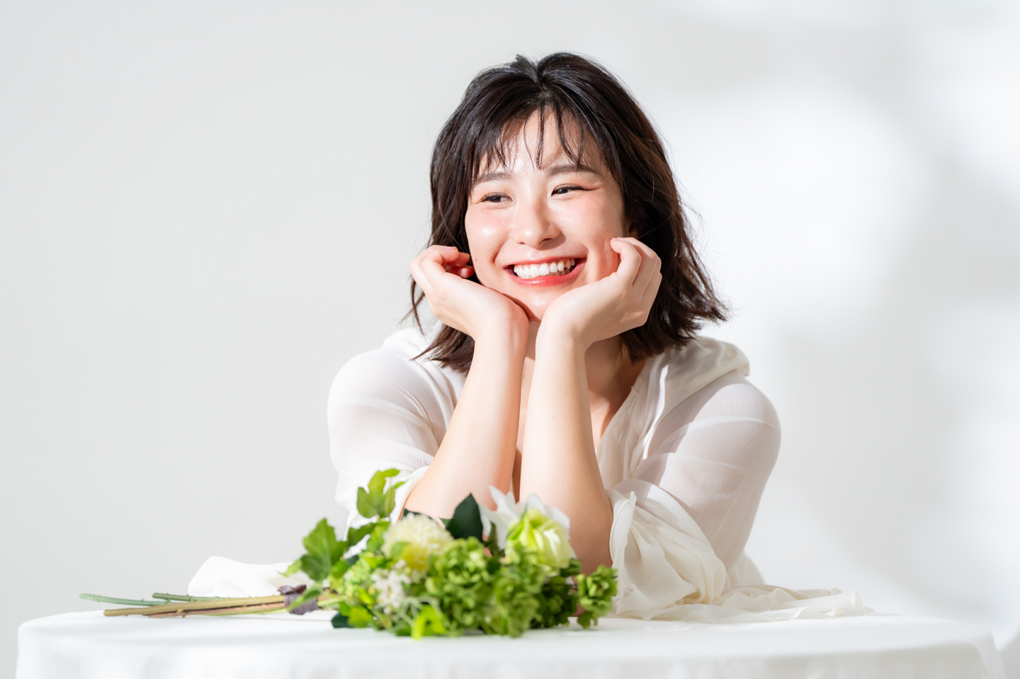 笑顔の女性