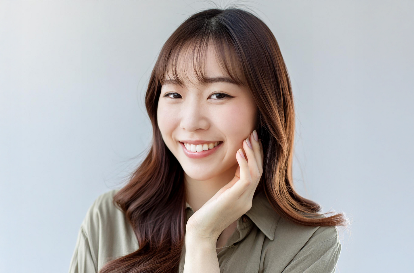 笑顔の女性